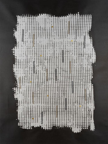 Bits And Bytes II White Modern Wood Framed Art Print with Double Matting by Willett, Michael