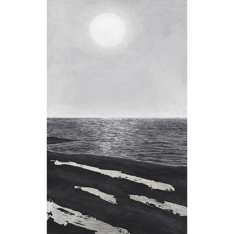 Silver Shoreline II Gold Ornate Wood Framed Art Print with Double Matting by Willett, Michael