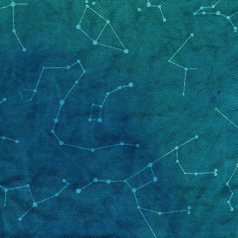 Indigo Constellations I Gold Ornate Wood Framed Art Print with Double Matting by Sizemore, Natalie