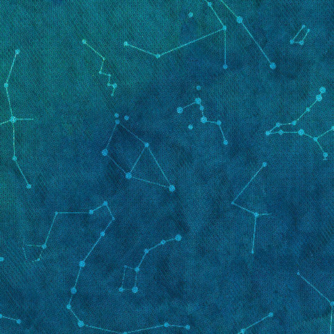 Indigo Constellations II Black Modern Wood Framed Art Print by Sizemore, Natalie