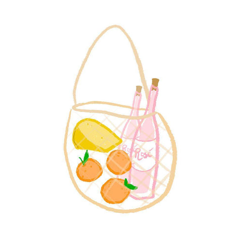 Market Haul I Black Ornate Wood Framed Art Print with Double Matting by Sizemore, Natalie