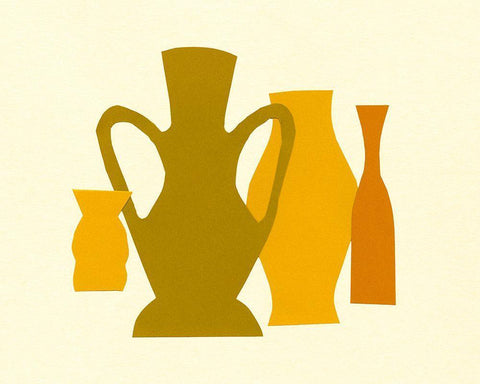 Posing Pottery I Black Ornate Wood Framed Art Print with Double Matting by Sizemore, Natalie