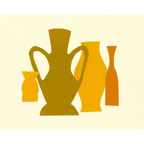 Posing Pottery I Gold Ornate Wood Framed Art Print with Double Matting by Sizemore, Natalie