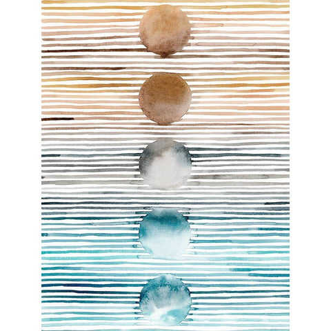 Day And Night I Gold Ornate Wood Framed Art Print with Double Matting by Popp, Grace