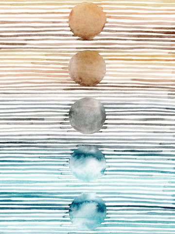 Day And Night II Black Ornate Wood Framed Art Print with Double Matting by Popp, Grace