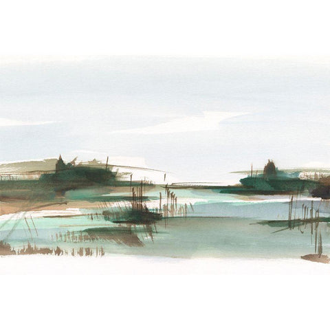 Marsh Reeds III Black Modern Wood Framed Art Print with Double Matting by Harper, Ethan