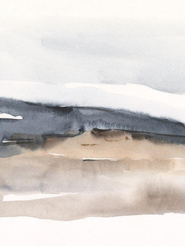 Hazy Vista I White Modern Wood Framed Art Print with Double Matting by Harper, Ethan