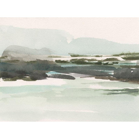 Turquoise Marsh I Black Modern Wood Framed Art Print by Harper, Ethan