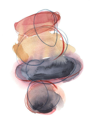 Balancing Act I Black Ornate Wood Framed Art Print with Double Matting by Harper, Ethan