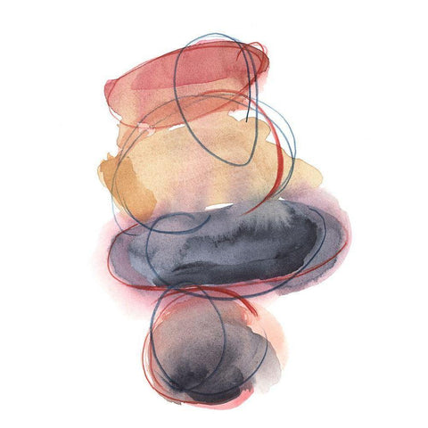 Balancing Act I White Modern Wood Framed Art Print by Harper, Ethan