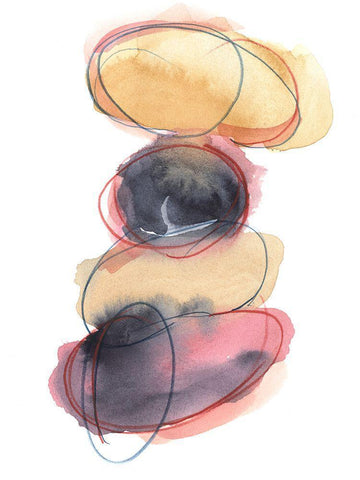 Balancing Act II Black Ornate Wood Framed Art Print with Double Matting by Harper, Ethan