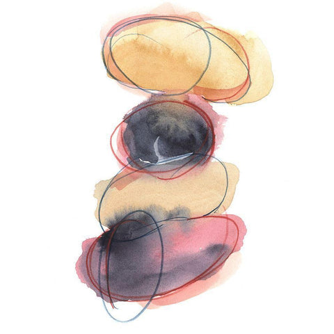 Balancing Act II Black Modern Wood Framed Art Print by Harper, Ethan