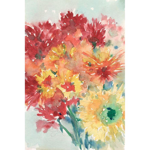 Floral Treats II Black Modern Wood Framed Art Print by Dixon, Samuel