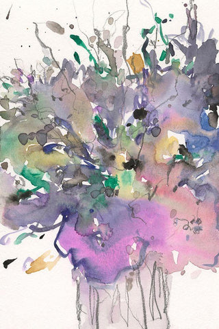 All that Glitters II White Modern Wood Framed Art Print with Double Matting by Dixon, Samuel