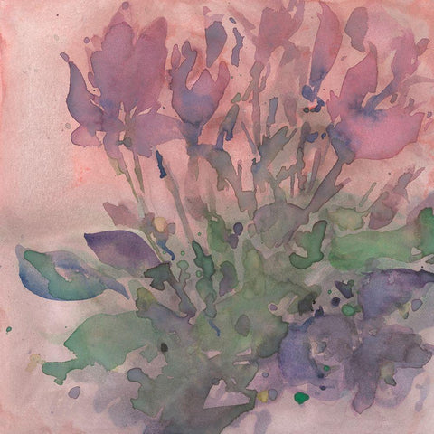 Fanciful Floral Moment I White Modern Wood Framed Art Print by Dixon, Samuel