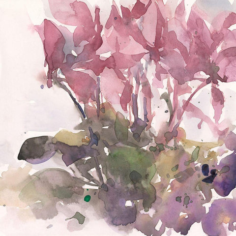 Fanciful Floral Moment II White Modern Wood Framed Art Print by Dixon, Samuel