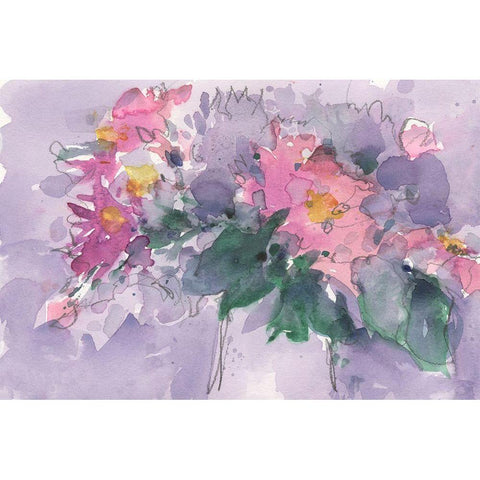 Floral Occasion I Black Modern Wood Framed Art Print by Dixon, Samuel