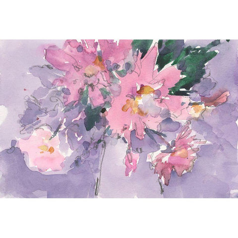 Floral Occasion II Gold Ornate Wood Framed Art Print with Double Matting by Dixon, Samuel