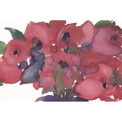 Floral Pretty I Gold Ornate Wood Framed Art Print with Double Matting by Dixon, Samuel