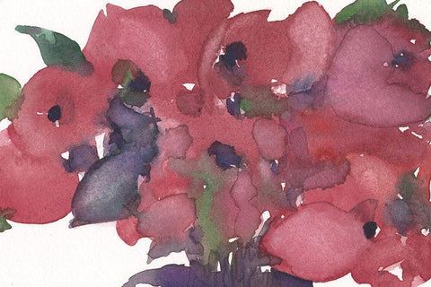 Floral Pretty I Black Ornate Wood Framed Art Print with Double Matting by Dixon, Samuel