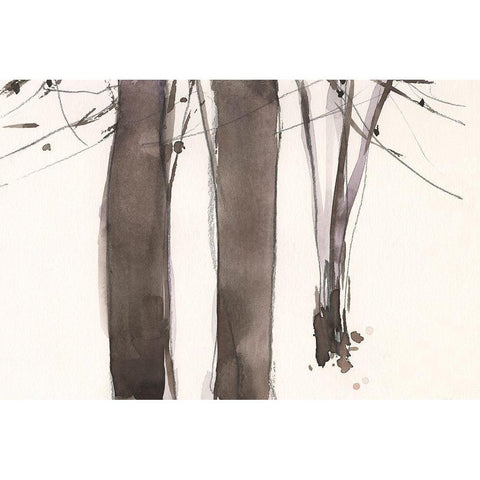 Under the Winter Tree II Black Modern Wood Framed Art Print by Dixon, Samuel