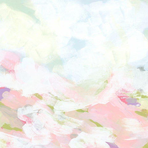 Rose Dapple Valley II White Modern Wood Framed Art Print by Vess, June Erica