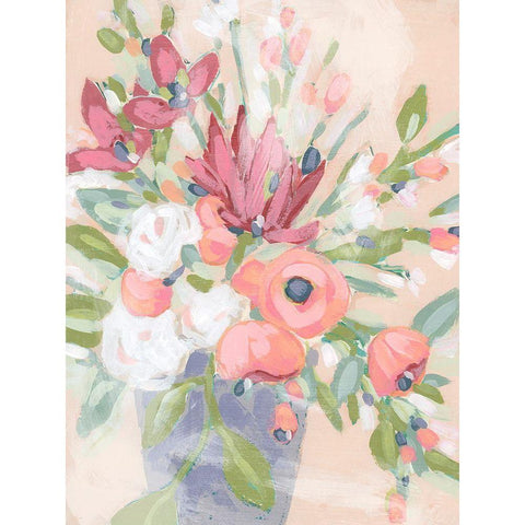 Blush Array II Gold Ornate Wood Framed Art Print with Double Matting by Vess, June Erica