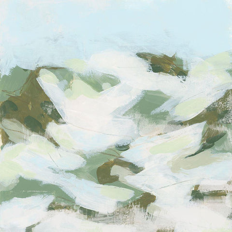 Tundra Valley I White Modern Wood Framed Art Print by Vess, June Erica