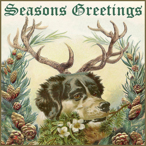 Reindog I Black Modern Wood Framed Art Print by Longley, Alicia