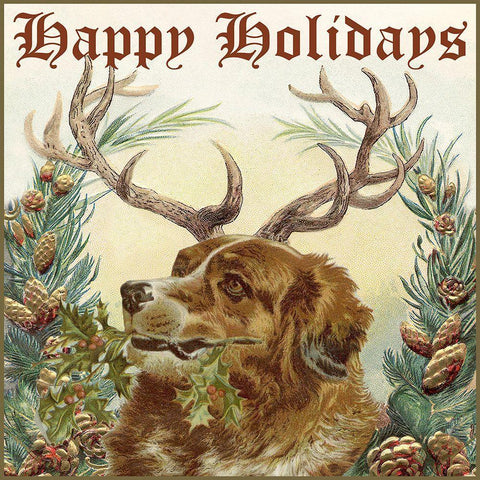 Reindog II White Modern Wood Framed Art Print by Longley, Alicia