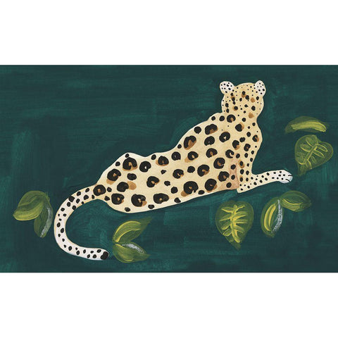 Lethargic Leopard I Gold Ornate Wood Framed Art Print with Double Matting by Longley, Alicia