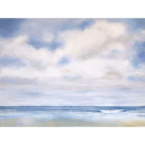 The Wave White Modern Wood Framed Art Print by Andersen, Catherine