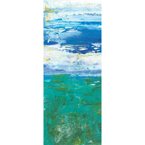 Free Run I White Modern Wood Framed Art Print by Kaelber, Renee