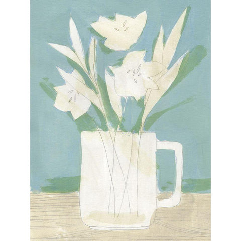 Muted Spring Arrangement III Black Modern Wood Framed Art Print with Double Matting by Green, Jacob