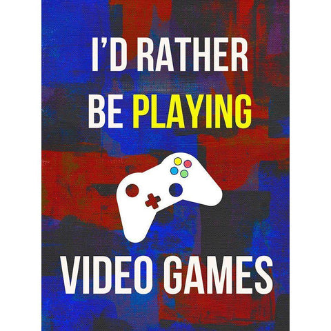 Gamer at Play III White Modern Wood Framed Art Print by Warren, Annie