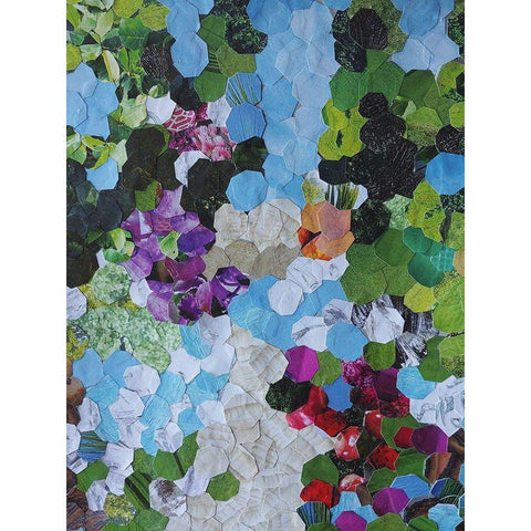 Iris Garden Black Modern Wood Framed Art Print by Good, Coco