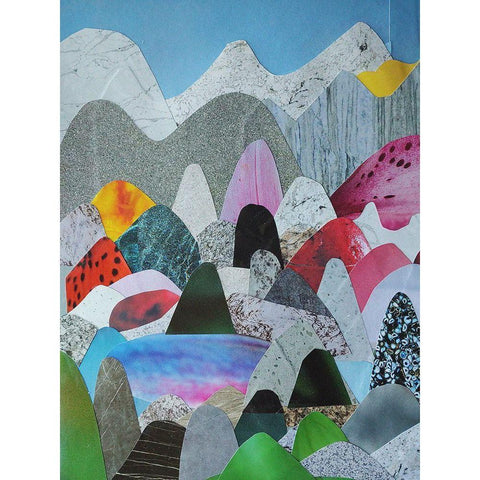 Utah Mountains White Modern Wood Framed Art Print by Good, Coco
