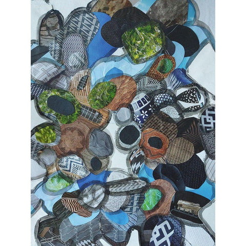 Catalina Island Blue Glass Black Modern Wood Framed Art Print by Good, Coco