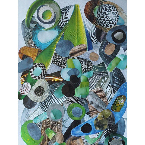 Siesta Beach Glass Gold Ornate Wood Framed Art Print with Double Matting by Good, Coco