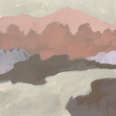 Blush Foothills I Black Modern Wood Framed Art Print by Green, Jacob