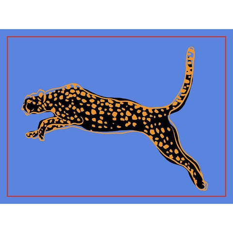 The Wild Leopard I White Modern Wood Framed Art Print by Wang, Melissa