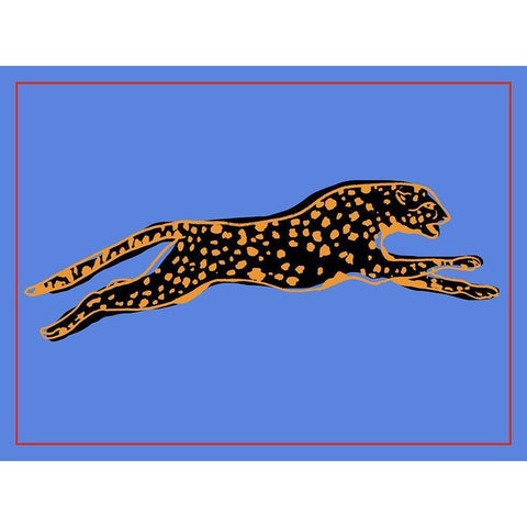 The Wild Leopard II Gold Ornate Wood Framed Art Print with Double Matting by Wang, Melissa