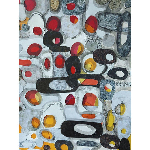 Fruit Collage I Black Modern Wood Framed Art Print with Double Matting by Good, Coco