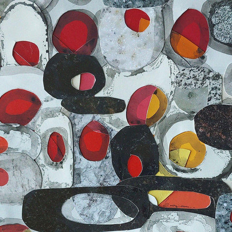 Fruit Collage II Black Modern Wood Framed Art Print by Good, Coco