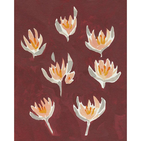 Pink Potpourri I Gold Ornate Wood Framed Art Print with Double Matting by Caroline, Emma