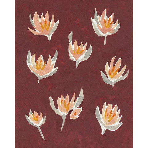 Pink Potpourri II White Modern Wood Framed Art Print by Caroline, Emma