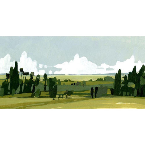 Verdant Summer III White Modern Wood Framed Art Print by Caroline, Emma