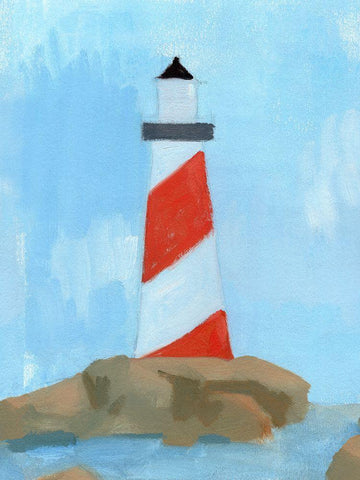 Lookout Point I White Modern Wood Framed Art Print with Double Matting by Green, Jacob