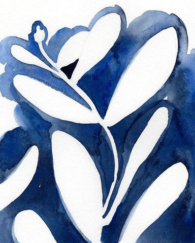 Blue Eucalyptus I Black Ornate Wood Framed Art Print with Double Matting by Green, Jacob