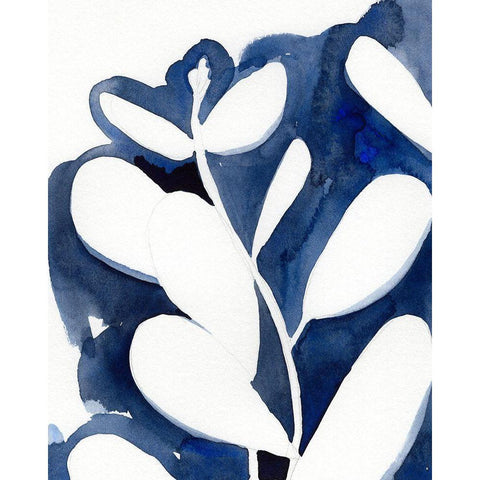 Blue Eucalyptus II Gold Ornate Wood Framed Art Print with Double Matting by Green, Jacob